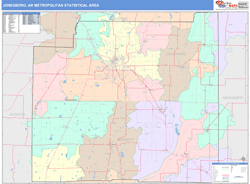 Jonesboro Metro Area Wall Map