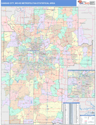 Kansas City Metro Area Wall Map