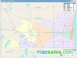 Kenosha Metro Area Wall Map