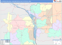 La Crosse-Onalaska Metro Area Wall Map