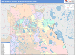 Lakeland-Winter Haven Metro Area Wall Map