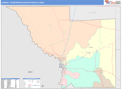 Laredo Metro Area Wall Map