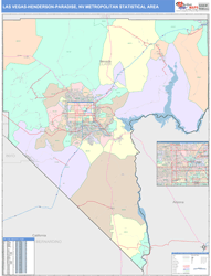 Las Vegas-Henderson-Paradise Metro Area Wall Map