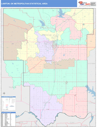 Lawton Metro Area Wall Map