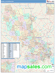 Lowell Metro Area Wall Map