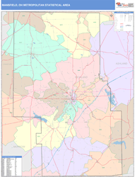 Mansfield Metro Area Wall Map