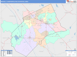 Merced Metro Area Wall Map