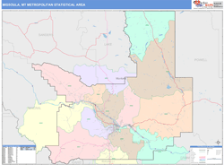 Missoula Metro Area Wall Map