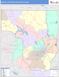 Monroe Metro Area Wall Map