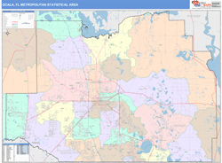 Ocala Metro Area Wall Map