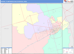 Odessa Metro Area Wall Map