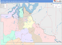 Olympia-Tumwater Metro Area Wall Map