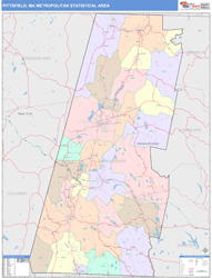 Pittsfield Metro Area Wall Map