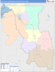 Pocatello Metro Area Wall Map