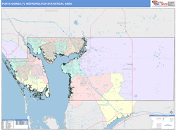 Punta Gorda Metro Area Wall Map