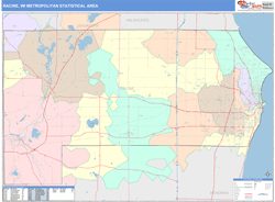 Racine Metro Area Wall Map