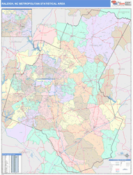 Raleigh Metro Area Wall Map