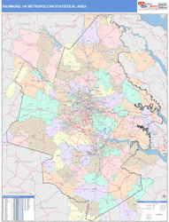 Richmond Metro Area Wall Map