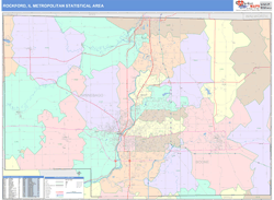 Rockford Metro Area Wall Map