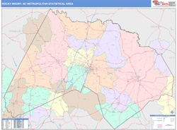 Rocky Mount Metro Area Wall Map