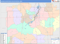 Saginaw Metro Area Wall Map