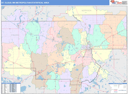 St. Cloud Metro Area Wall Map