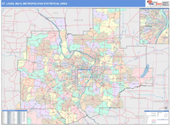 St. Louis Metro Area Wall Map