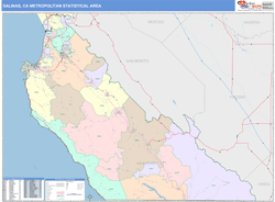 Salinas Metro Area Wall Map