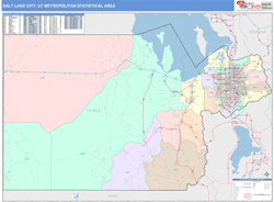 Salt Lake City Metro Area Wall Map