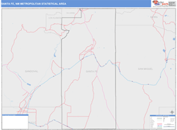 Santa Fe Metro Area Wall Map