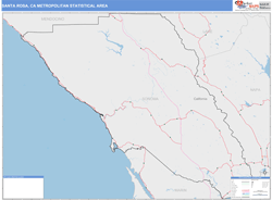 Santa Rosa Metro Area Wall Map