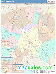 Sharon Metro Area Wall Map