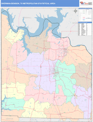 Sherman-Denison Metro Area Wall Map