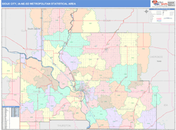 Sioux City Metro Area Wall Map