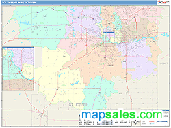 South Bend Metro Area Wall Map