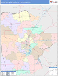 Springfield Metro Area Wall Map