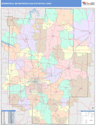 Springfield Metro Area Wall Map