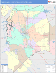 Stockton-Lodi Metro Area Wall Map