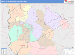 Sumter Metro Area Wall Map