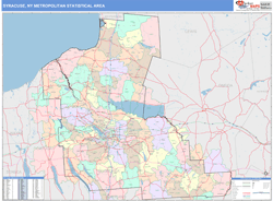 Syracuse Metro Area Wall Map