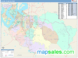 Tacoma Metro Area Wall Map