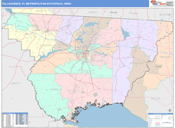 Tallahassee Metro Area Wall Map