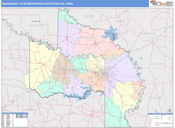 Texarkana Metro Area Wall Map