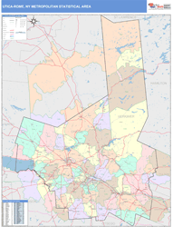 Utica-Rome Metro Area Wall Map