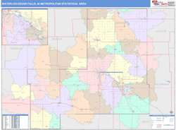 Waterloo-Cedar Falls Metro Area Wall Map