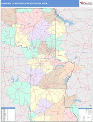 Longview Metro Area Wall Map
