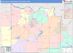 Wichita Falls Metro Area Wall Map