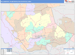 Williamsport Metro Area Wall Map