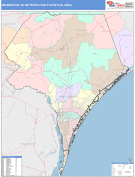 Wilmington Metro Area Wall Map