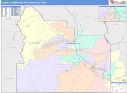 Yakima Metro Area Wall Map